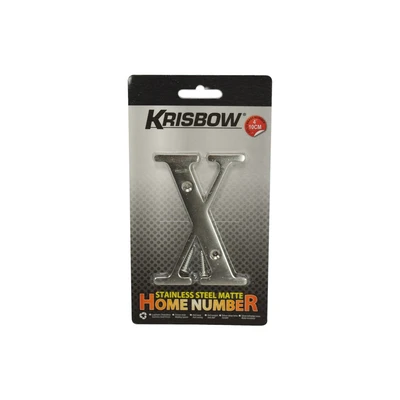 Gambar Krisbow Huruf Rumah x Stainless Steel 10 cm