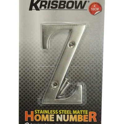Gambar Krisbow Huruf Rumah Z Stainless Steel 10 cm