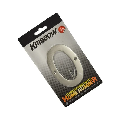 Gambar Krisbow Huruf Rumah 0 Stainless Steel 10 cm