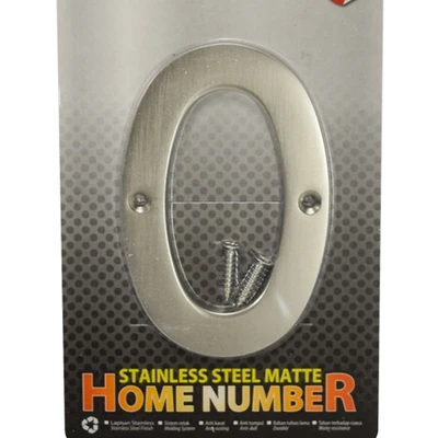 Gambar Krisbow Huruf Rumah 0 Stainless Steel 10 cm