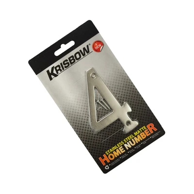 Gambar Krisbow Angka Rumah 4 Stainless Steel 10 cm