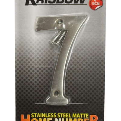 Gambar Krisbow Angka Rumah 7 Stainless Steel 10 cm