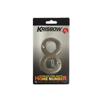 Gambar Krisbow Angka Rumah 8 Stainless Steel 10 cm