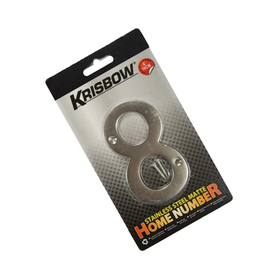 Gambar Krisbow Angka Rumah 8 Stainless Steel 10 cm