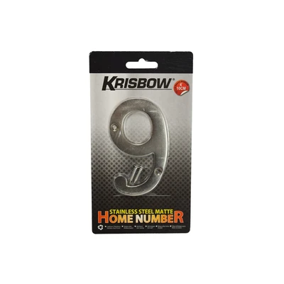 Gambar Krisbow Angka Rumah 9 Stainless Steel 10 cm