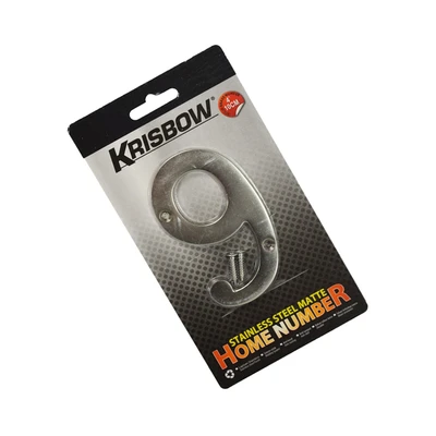 Gambar Krisbow Angka Rumah 9 Stainless Steel 10 cm