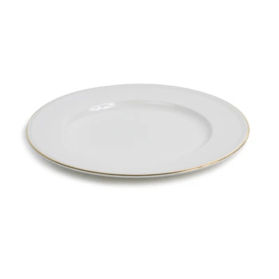 Gambar Appetite Piring Makan Keramik 27x27 cm - Putih Gold