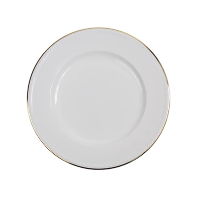 Gambar Appetite Piring Makan Keramik 27x27 cm - Putih Gold