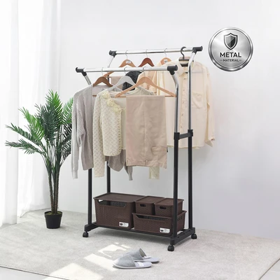 Gambar Informa Gantungan Pakaian Double 85.5x57.5x174 cm - Hitam