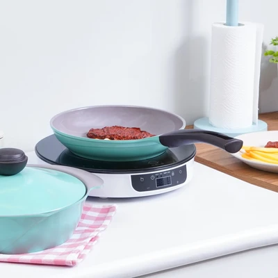 Gambar Cheftopf Wajan Penggorengan Aluminium 26 cm - Biru Muda