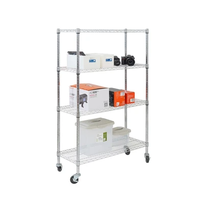 Gambar Masterspace Rak Troli Kawat Heavy Duty 4 Tingkat - Silver