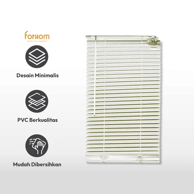 Gambar Forhom 90x180 Cm Venetian Blinds 25 Mm - Putih