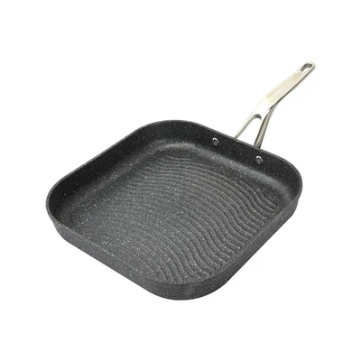Gambar Starfrit The Rock Wajan Panggang Wave Lines Aluminium 28 cm - Hitam