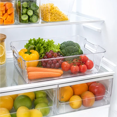 Gambar Stora Wadah Penyimpanan Freezer Plastik 31.1x21.1x9 cm Transparan