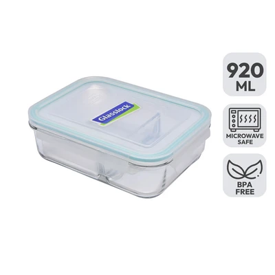 Gambar Glasslock Duo Wadah Makanan Kaca 920 ml Transparan
