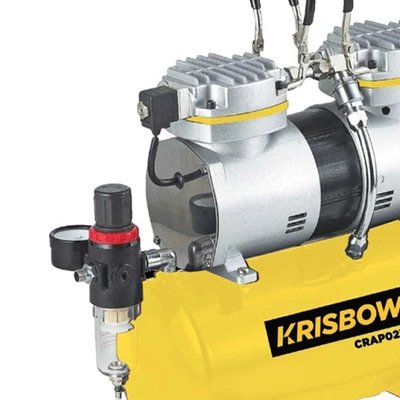 Gambar Krisbow Kompresor Airbrush Twin Cylinder Crdpa002