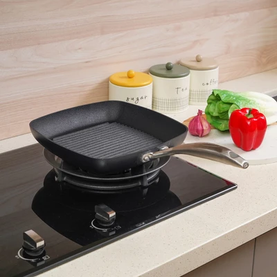 Gambar Scanpan Pro IQ Wajan Panggang Aluminium 27 cm - Hitam