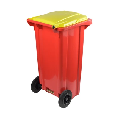 Gambar Krisbow 120 Ltr Tempat Sampah Outdoor Neo - Kuning/merah