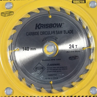 Gambar Krisbow Pisau Gergaji Mesin Bundar 140mmx24T Untuk Kayu