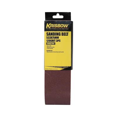 Gambar Krisbow Amplas Sandbelt 533x75 mm 120 Grit Set 3 pcs