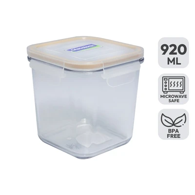 Gambar Glasslock Classic Wadah Makanan Kaca Square 920 ml Transparan