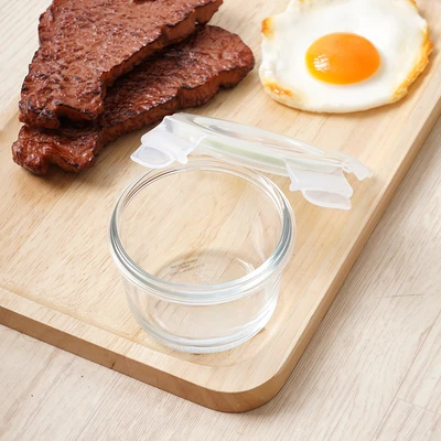 Gambar Glasslock Classic Wadah Makanan Kaca Round 165 ml - Kuning
