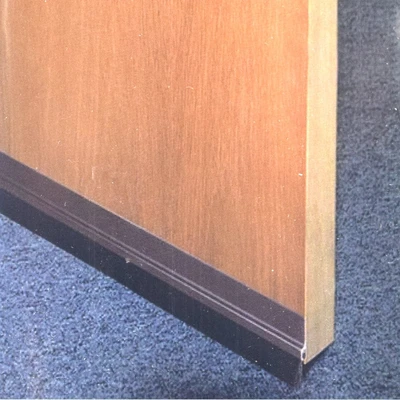 Gambar Krisbow Penutup Lubang Bawah Pintu Aluminium-Brush 1 Mtr - Cokelat
