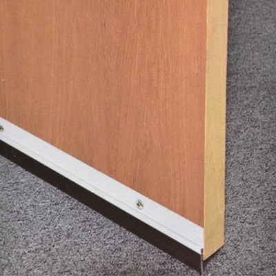 Gambar Krisbow Penutup Lubang Bawah Pintu Aluminium-Karet 1 Mtr - Putih