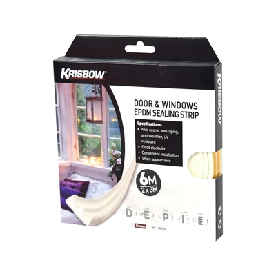 Gambar Krisbow Weatherstrip Epdm 9X4 mm - Putih
