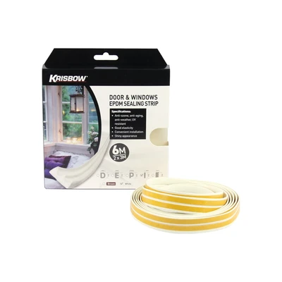 Gambar Krisbow Weatherstrip Epdm 9x2 mm - Putih