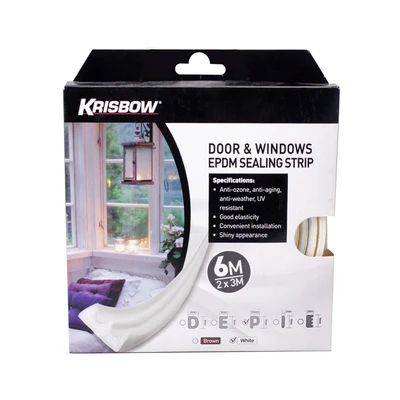 Gambar Krisbow Weatherstrip Epdm 9x5.5 mm - Putih