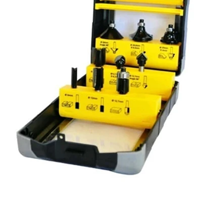 Gambar Krisbow Mata Bor Router 6.35 mm Irars142 Set 12 pcs