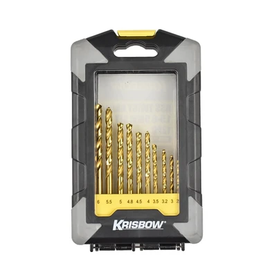 Gambar Krisbow Set Mata Bor Metal Hss 1.5-6.5 mm 13 Pcs