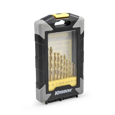 Gambar Krisbow Set Mata Bor Metal Hss 1.5-6.5 mm 13 Pcs