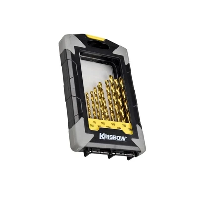 Gambar Krisbow Set Mata Bor Metal Hss 1/16-1/4 Inch 13 Pcs