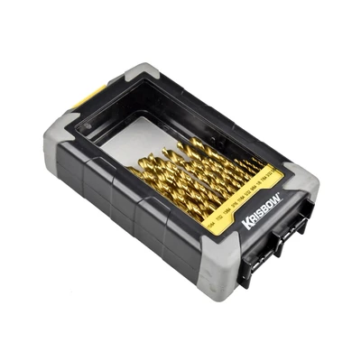 Gambar Krisbow Set Mata Bor Metal Hss 1/16-3/8 Inch 21 Pcs
