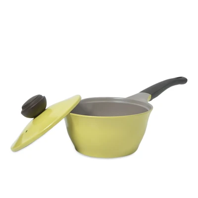 Gambar Cheftopf Panci Saucepan Ceramic Coating 18 cm - Kuning Lemon