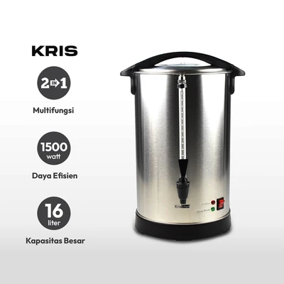 Gambar Kris Teko Listrik 16 Liter 1500 Watt - Silver