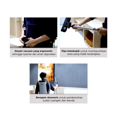 Gambar Krisbow Vacuum Cleaner Dry Backpack 4 Liter 1200 Watt