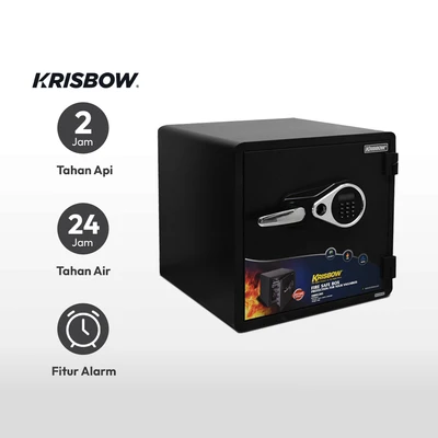 Gambar Krisbow Brankas Tahan Api & Air Digital 47x48.3x45.7 cm SWF1818E - Hitam