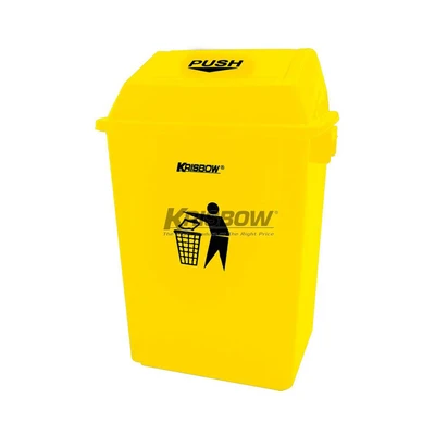 Gambar Krisbow 40 Ltr Tempat Sampah Plastik Outdoor - Kuning