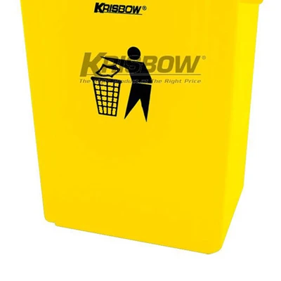 Gambar Krisbow 40 Ltr Tempat Sampah Plastik Outdoor - Kuning