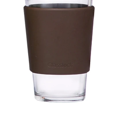 Gambar Glasslock Eco Botol Minum Tumbler Kaca 380 ml - Cokelat