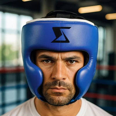 Gambar Evolve Ukuran M Head Guard Boxing Classic - Biru