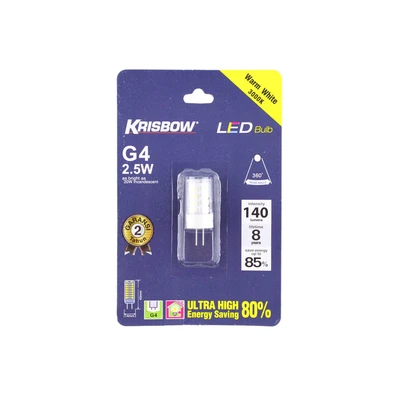 Gambar Krisbow Bohlam LED G4 2.5 Watt 140 Lumen Warm White G4 - Kuning