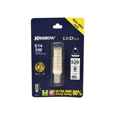 Gambar Krisbow Bohlam Led E14 5 Watt 3000k - Warm White