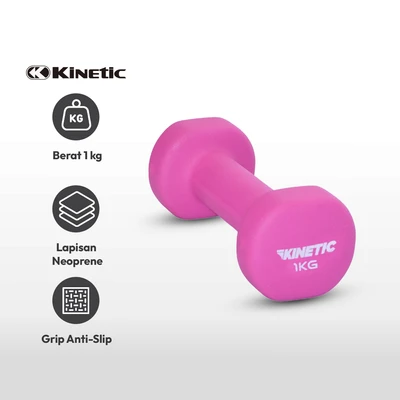 Gambar Kinetic Dumbbell Neoprene 1 Kg - Pink