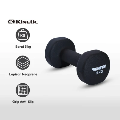 Gambar Kinetic Dumbbell Neoprene 5 Kg - Hitam