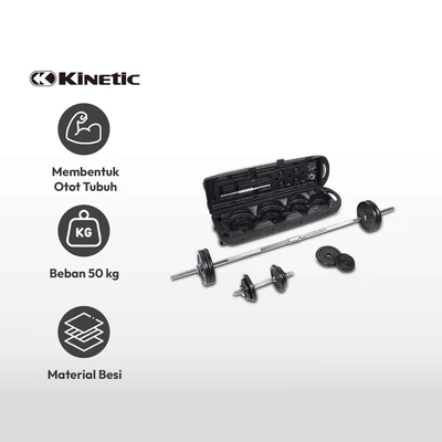 Gambar Kinetic Set 3 Pcs Dumbbell 50 Kg - Hitam