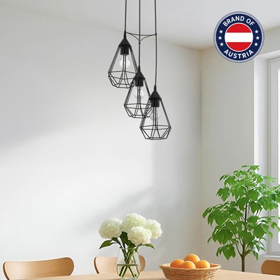 Gambar Eglo Tarbes Lampu Gantung Hias 3L Round - Hitam